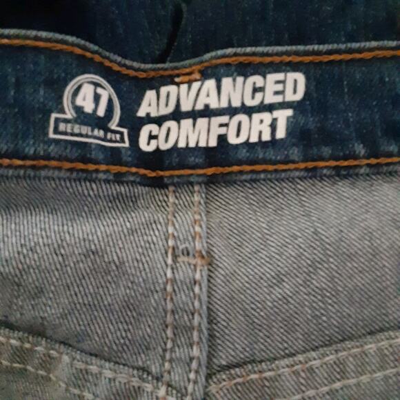 Wrangler Jeans Mens 40X36 Blue Denim 47 Regular Fit Advanced Comfort Cowboy - Picture 3 of 8